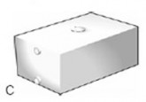 H 13 1/2" x W 30" x D 21 3/4"