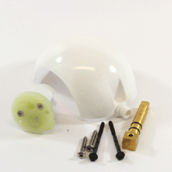 This Kit can be used with any foot operated toilet that has a medal flush pedal
 covered by a plastic pedal cover.