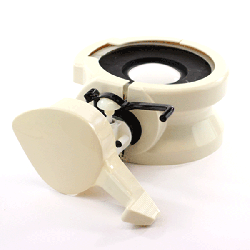 SHORT BASE COMPLETE, BONE 
 (for use with Taveler Toilets)